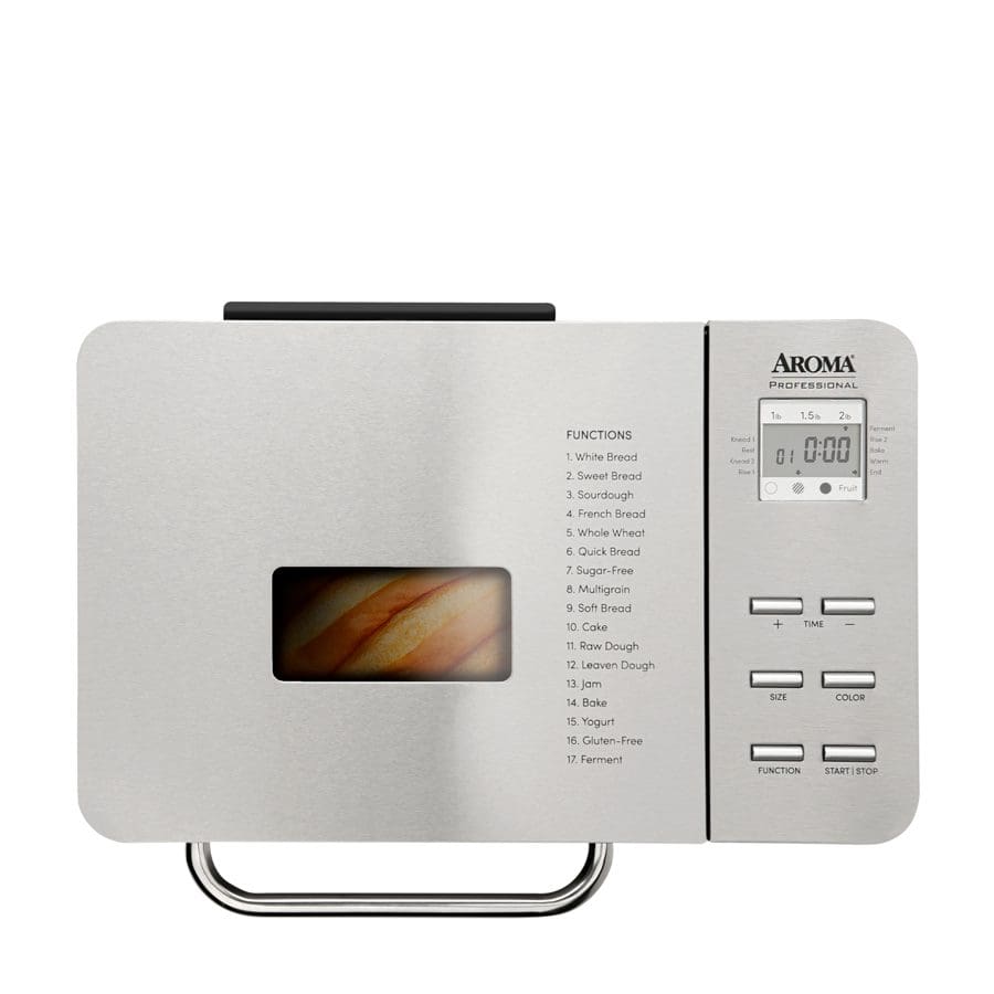 AICOOK Bread Maker, 2LB Stainless Steel Bread Machine with Gluten-Free  Setting