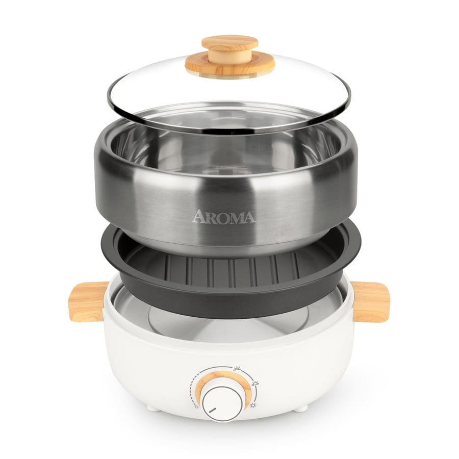 Aroma Smart Auto Lifting Electric Hot Pot and Multi-function Cooker