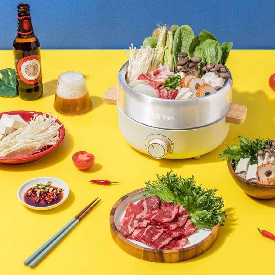 Aroma Smart Auto Lifting Electric Hot Pot and Multi-function Cooker