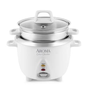 AROMA Digital Rice Cooker, 4-Cup (Uncooked) / 8-Cup (Cooked), Steamer,  Grain Cooker, Multicooker, 2 Qt, Stainless Steel Exterior, ARC-914SBD