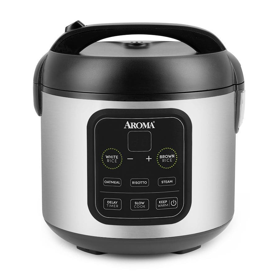 Aroma Housewares 4-Cup Cooked 1qt. Rice & Grain Cooker with Automatic Warm Mode, Steamer, One-Touch Operation, White ARC-302-1NG,2 Cup Uncooked