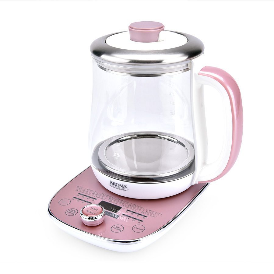 Digital Glass Tea Maker - Glass/Pink - 1.5L