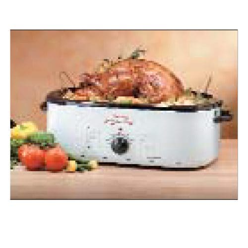 Aroma ART-712SBH 22 Quart Electric Roaster Oven with High-Dome & Self-Basting Lid, Stainless Steel