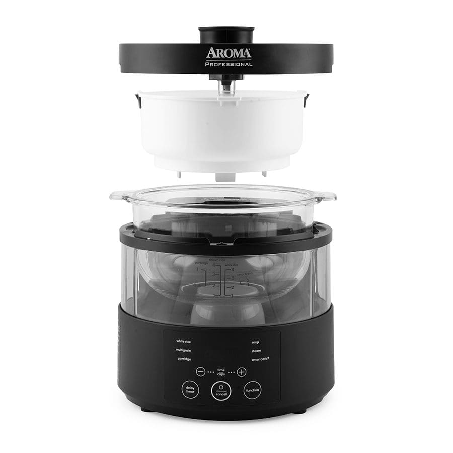 Aroma ARC-1126SBL SmartCarb Rice Cooker: 6 cup, multi-function