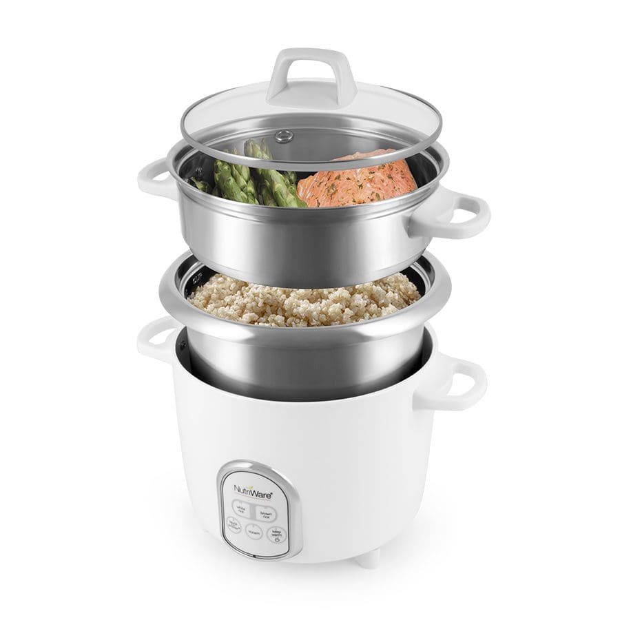 Aroma NutriWare 20 Cup Stainless Steel Rice Cooker NRC-690-SD