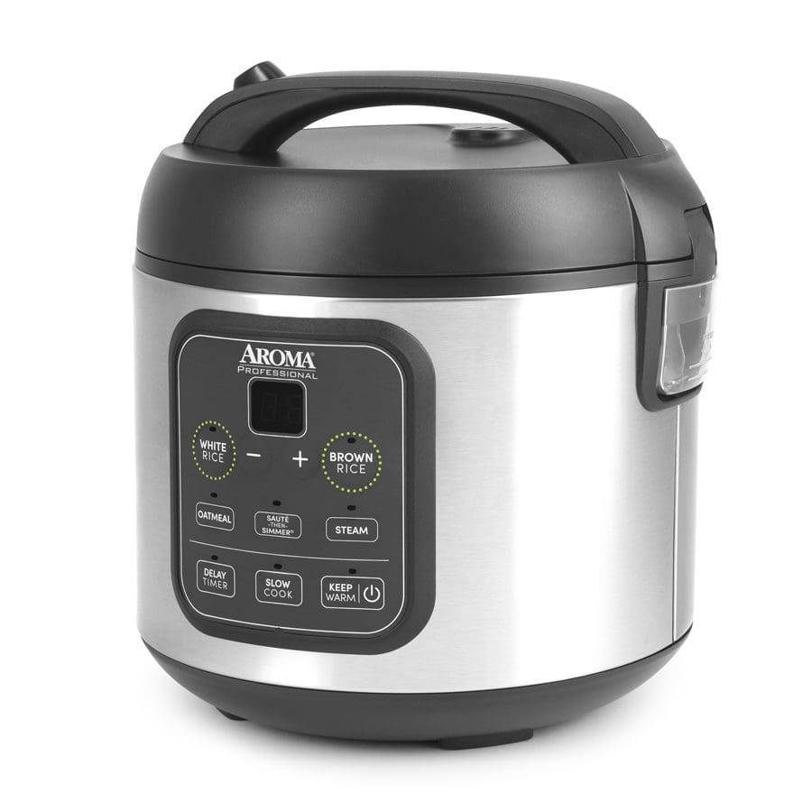 Aroma 2-8 Cup Stainless Steel Digital Rice Cooker & Multi-Cooker Open Box