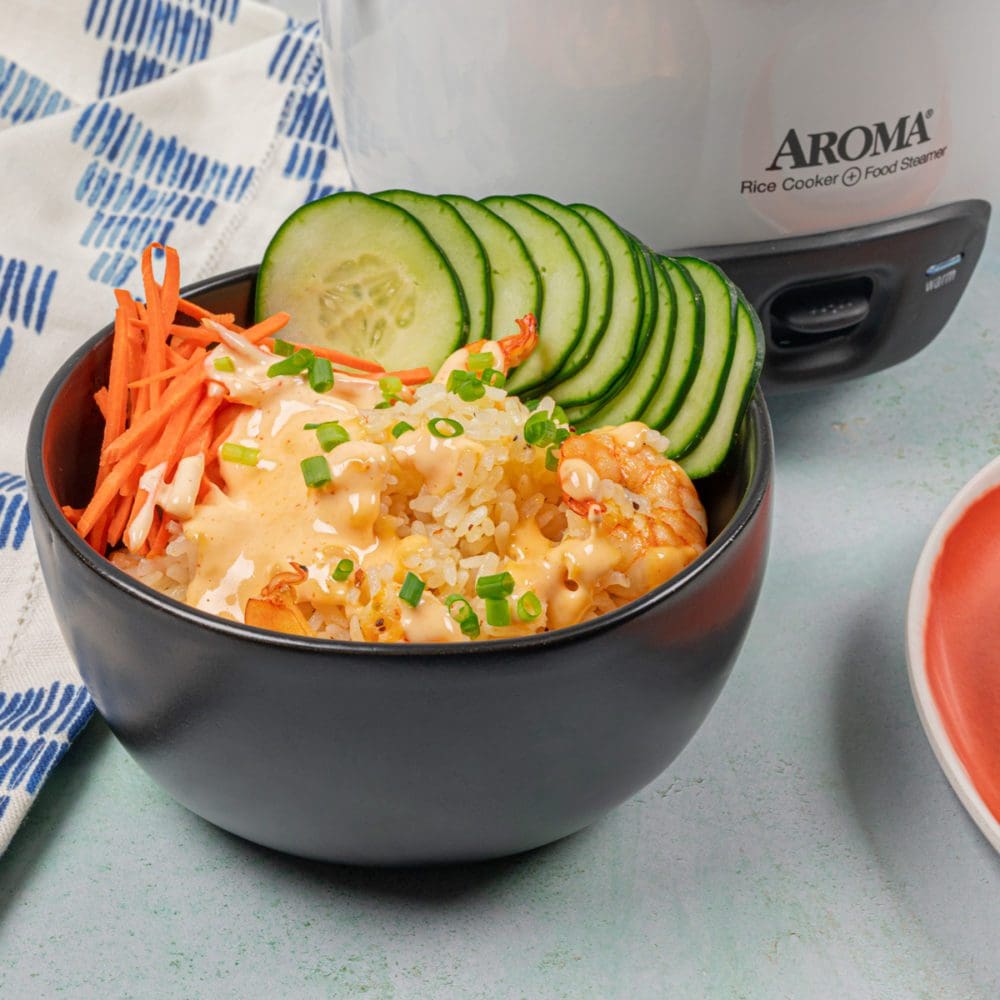 Aroma Rice Cooker Lemon Garlic Shrimp Rice Bowl: Flavorful & Quick Meal