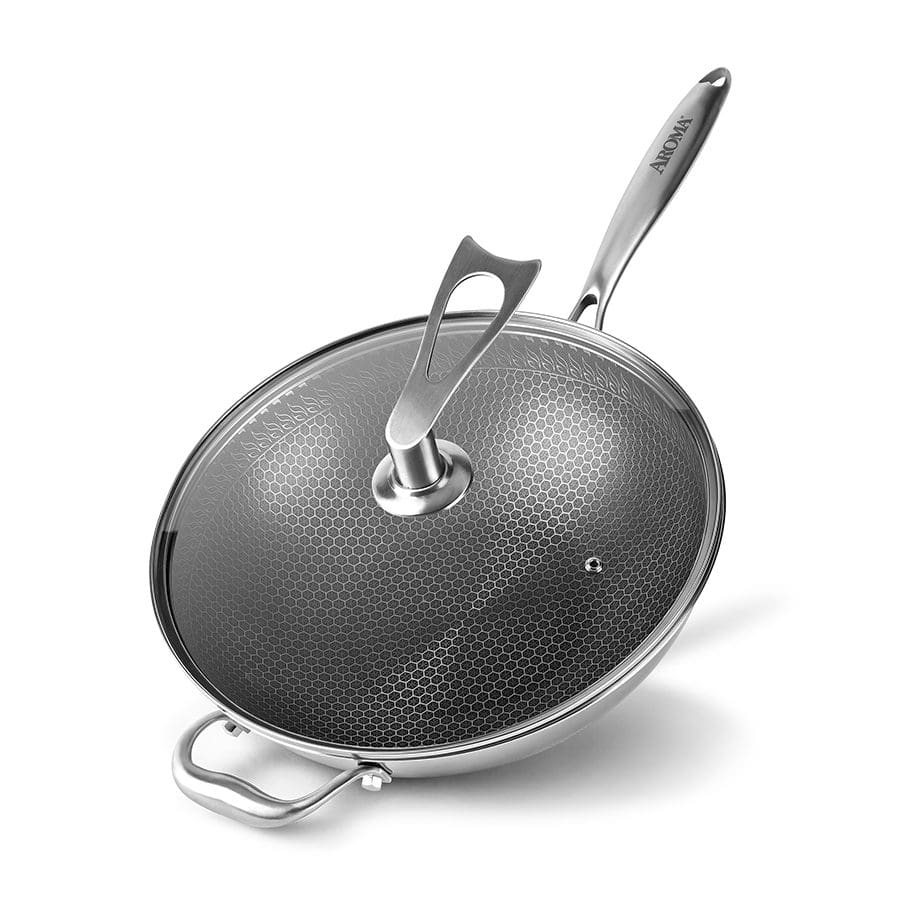 Wok with Lid  Hexclad Cookware – HexClad Cookware