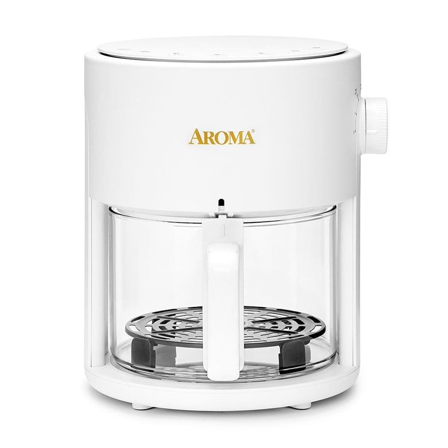 Get Aroma Stainless Steel 2 in 1 Hot Pot with Glass Lid, White 2.5 L  (AMC-130) Delivered