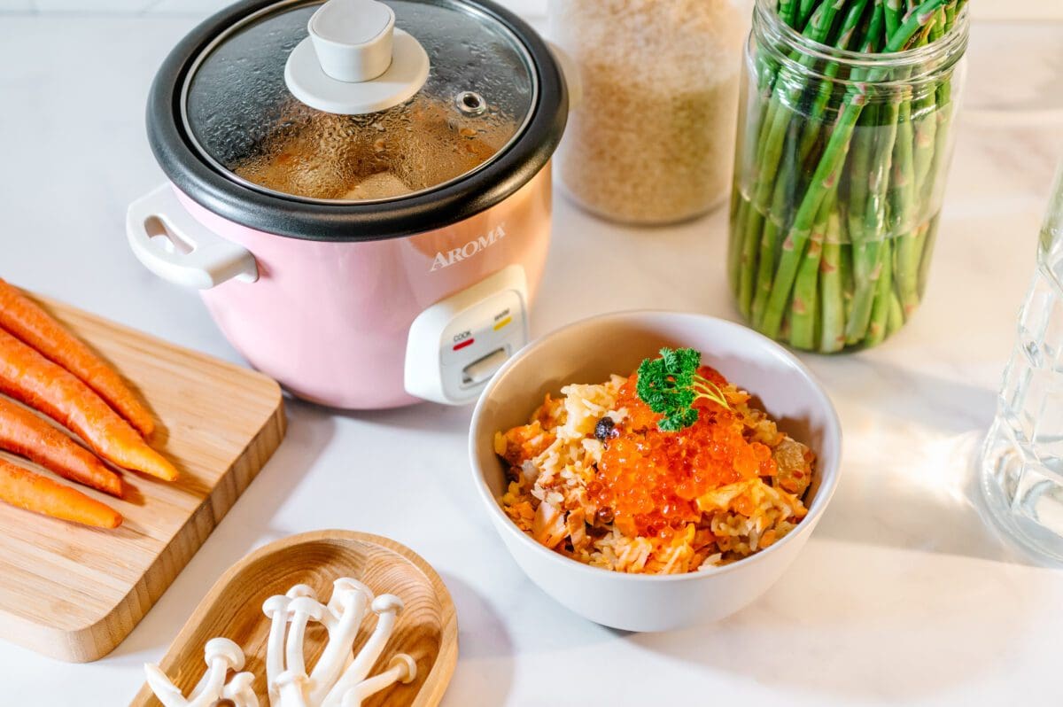 One Pot Salmon Rice Recipe for Aroma 4-Cup Rice Cooker